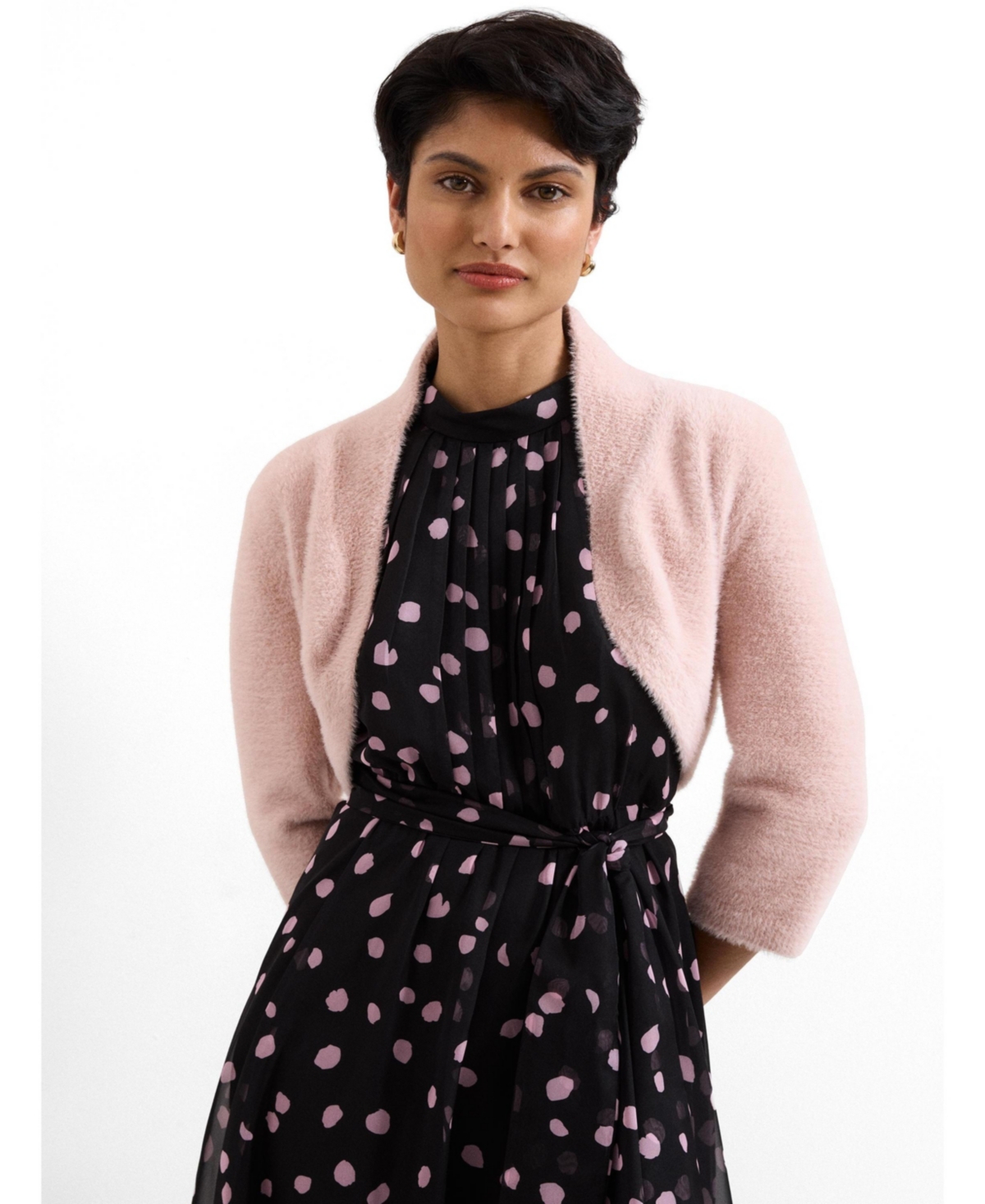Phase Eight Women’s Fay Fluffy Cropped Bolero – Antique rose Phase Eight Women’s Fay Fluffy Cropped Bolero – Antique rose