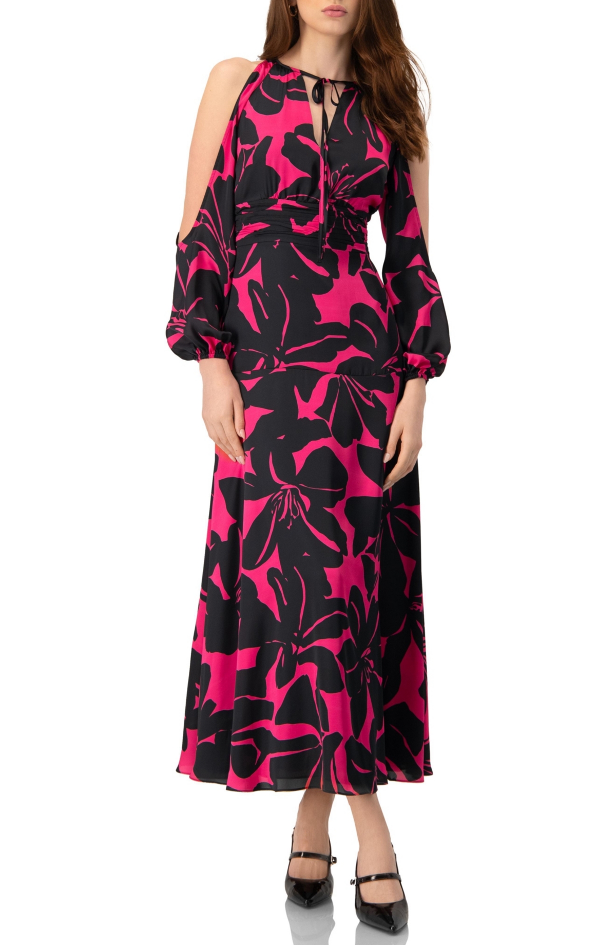 Ivonne Women’s Off-Shoulder Long Sleeve Maxi Dress – Open pink Ivonne Women’s Off-Shoulder Long Sleeve Maxi Dress – Open pink