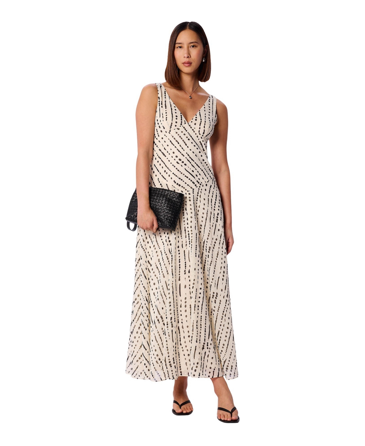 Whistles Women’s Dashed Spot Dobby Maxi Dress – White/multi