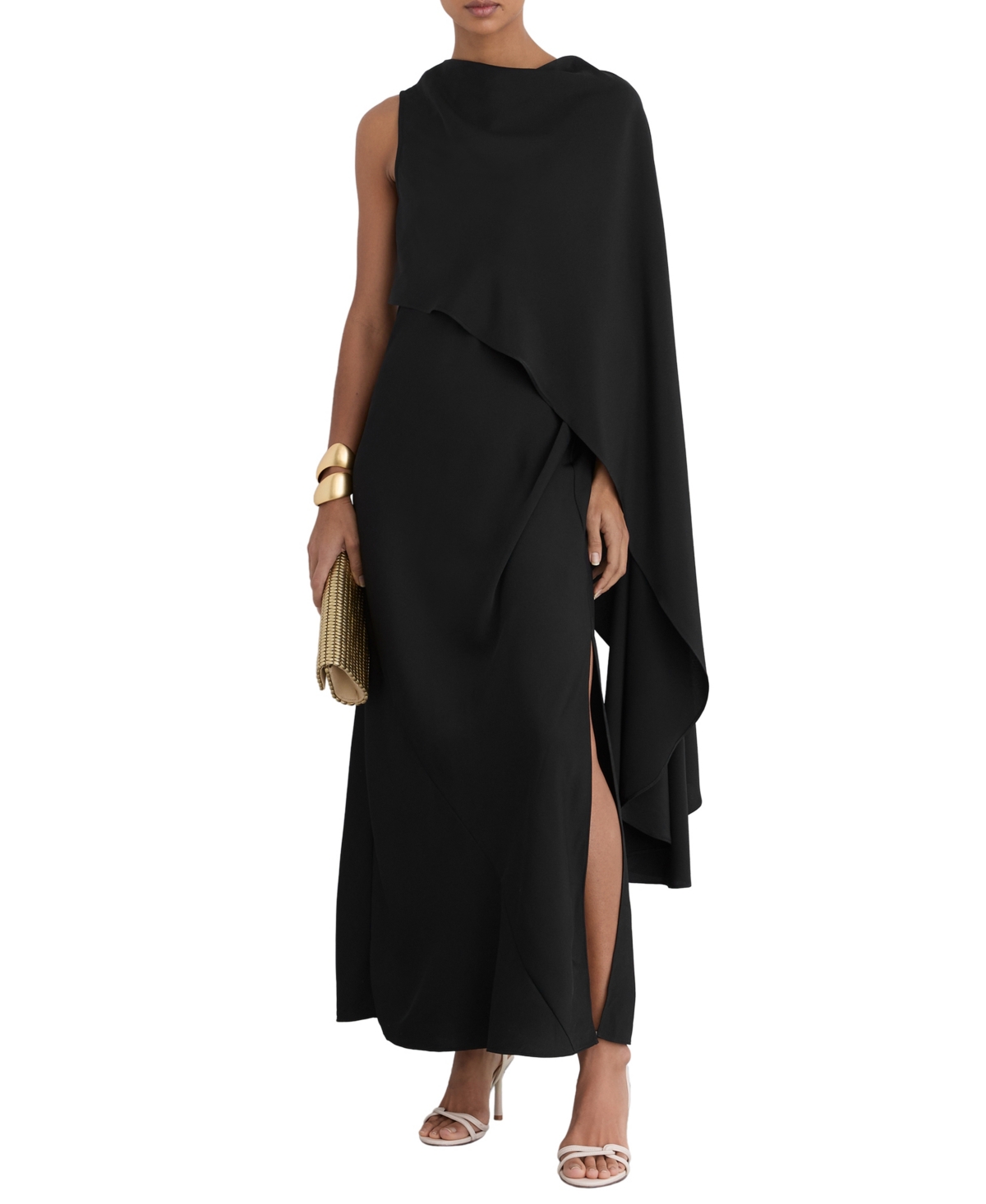 Reiss Women’s Winnie One-Shoulder Cape Maxi Dress – Black Reiss Women’s Winnie One-Shoulder Cape Maxi Dress – Black