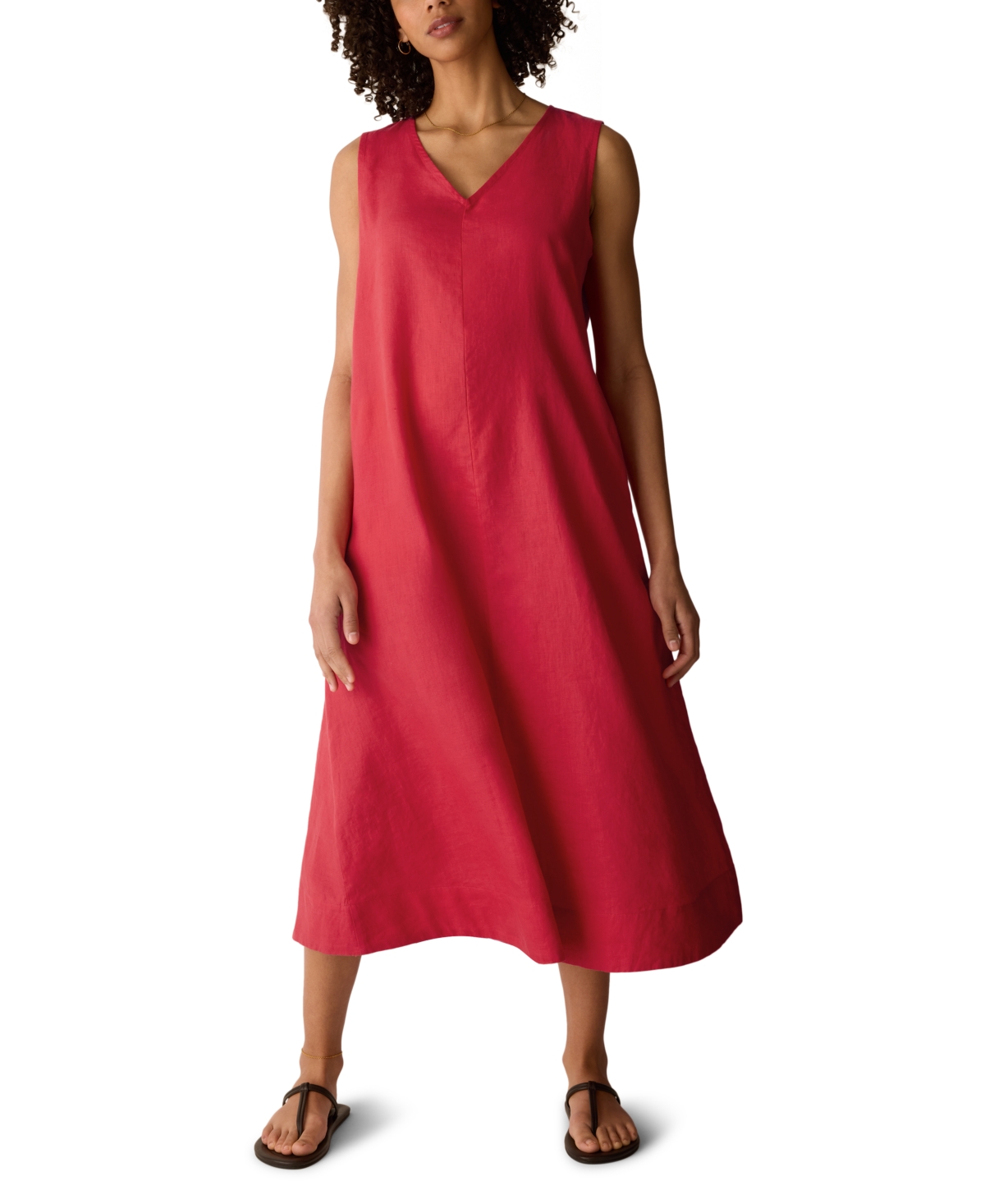 Eileen Fisher Women’s Sleeveless V-Neck Dress – Grenadine