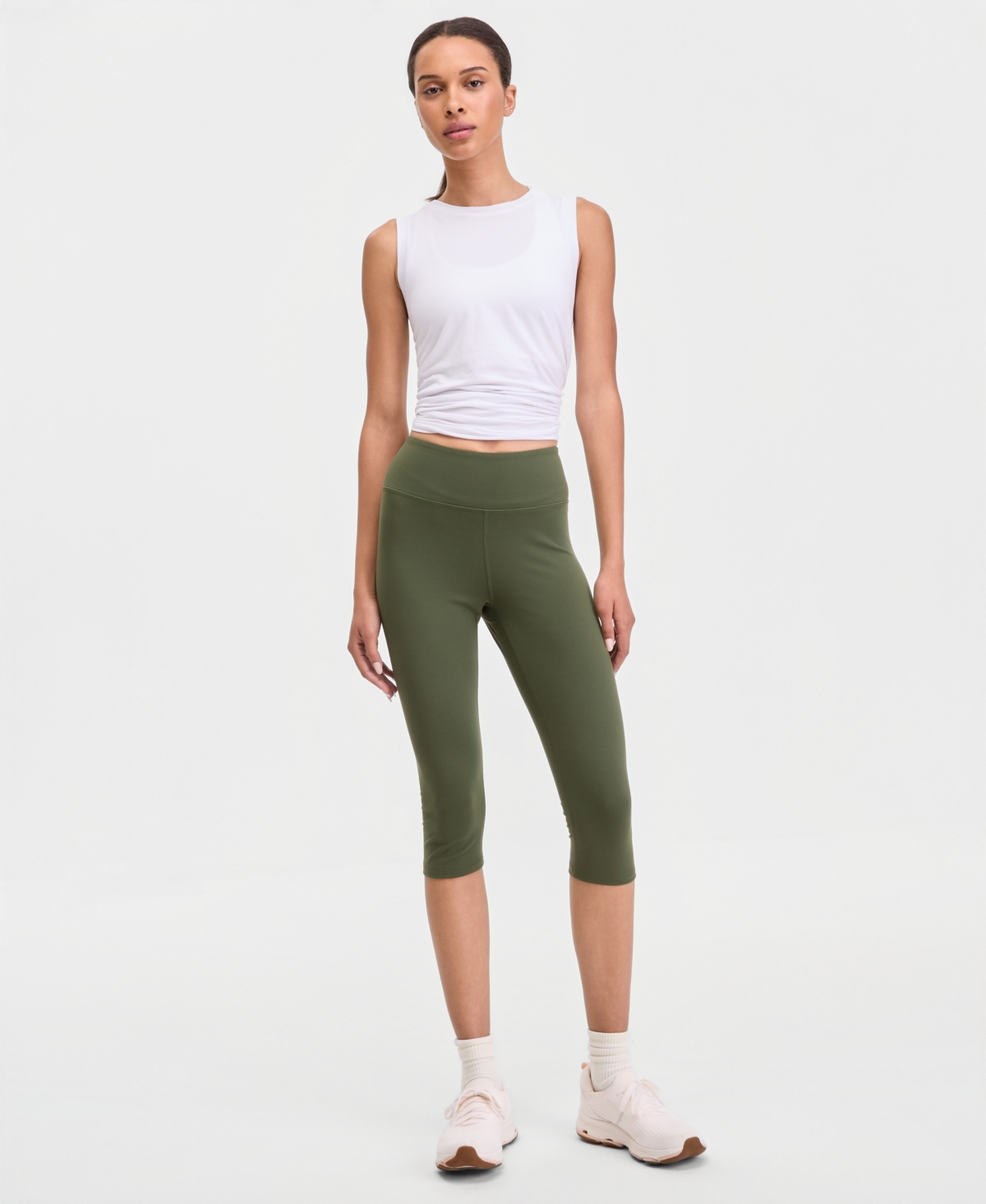Id Ideology Women’s Studio Cropped Leggings, Exclusively at Macy’s – Seaweed