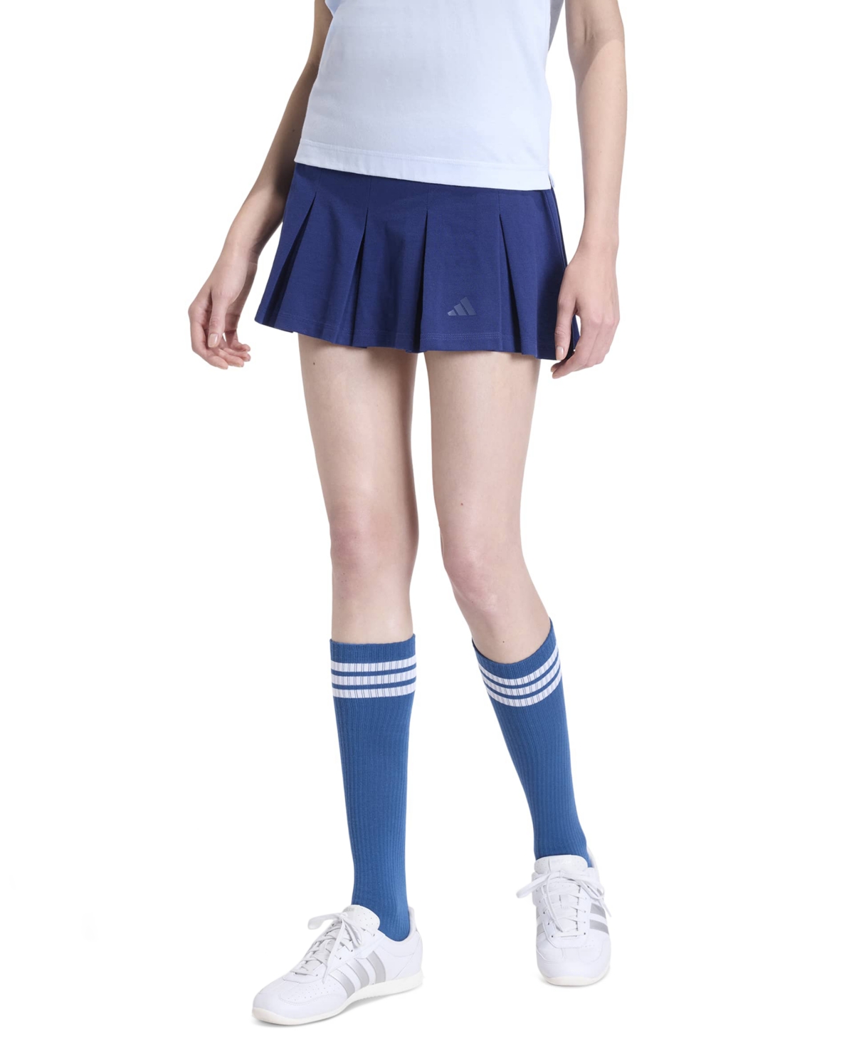 adidas Women’s Seasonal Essentials Colorpop Skirts with Inner Leggings – Dark Blue/White