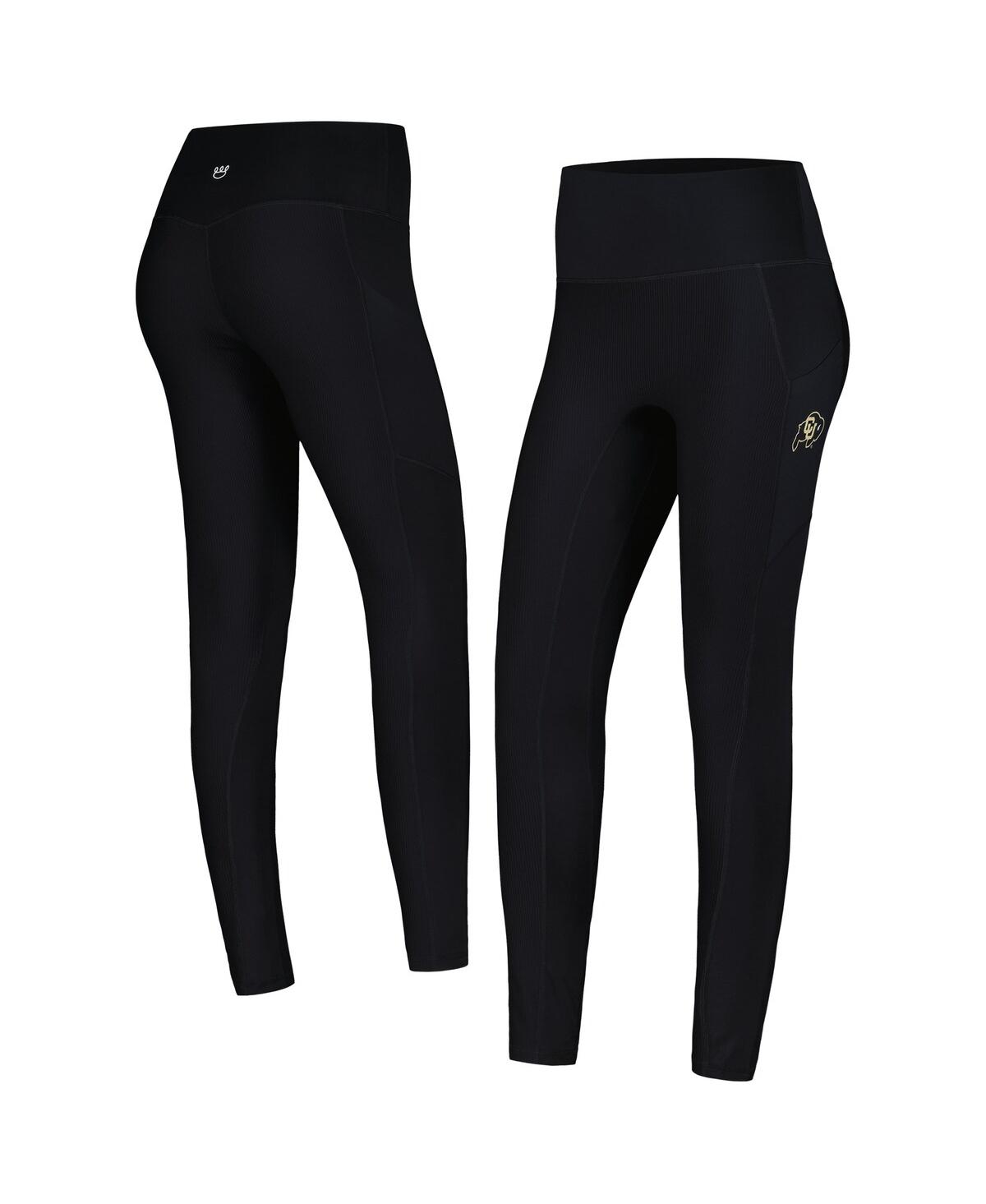Women’s Kadyluxe Black Colorado Buffaloes 7/8 Mixed Media Pocket Leggings – Black Women’s Kadyluxe Black Colorado Buffaloes 7/8 Mixed Media Pocket Leggings – Black
