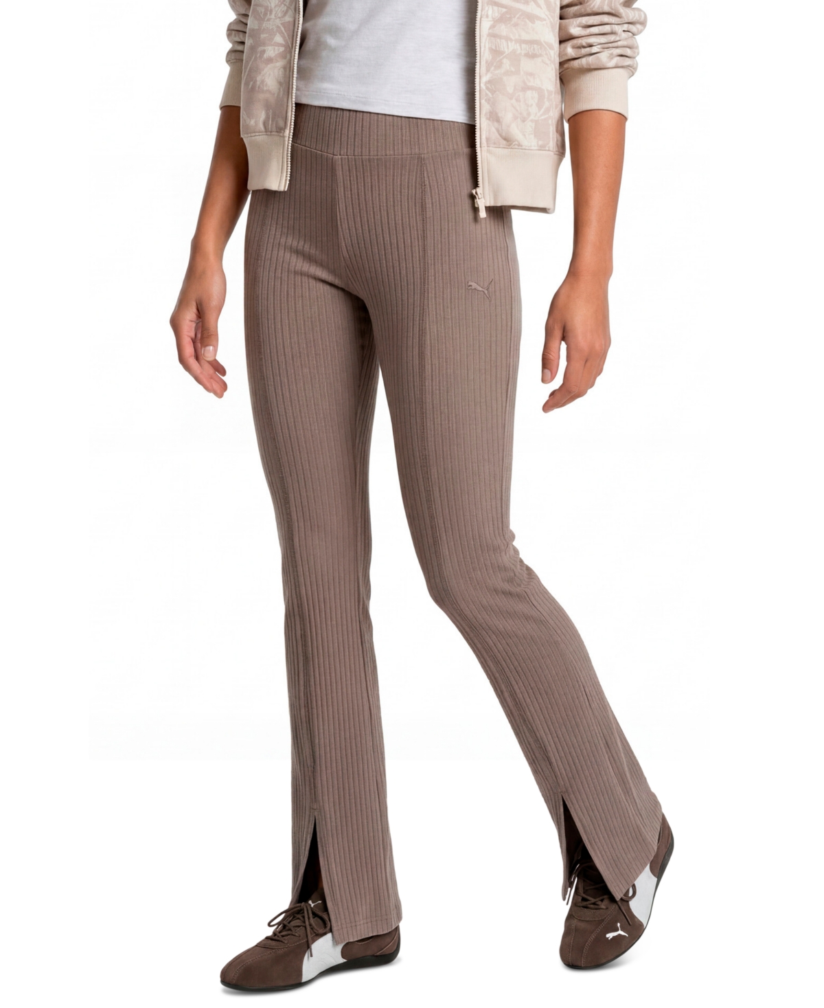 Puma Women’s Rib Flared Leggings – Mouse Gray Puma Women’s Rib Flared Leggings – Mouse Gray