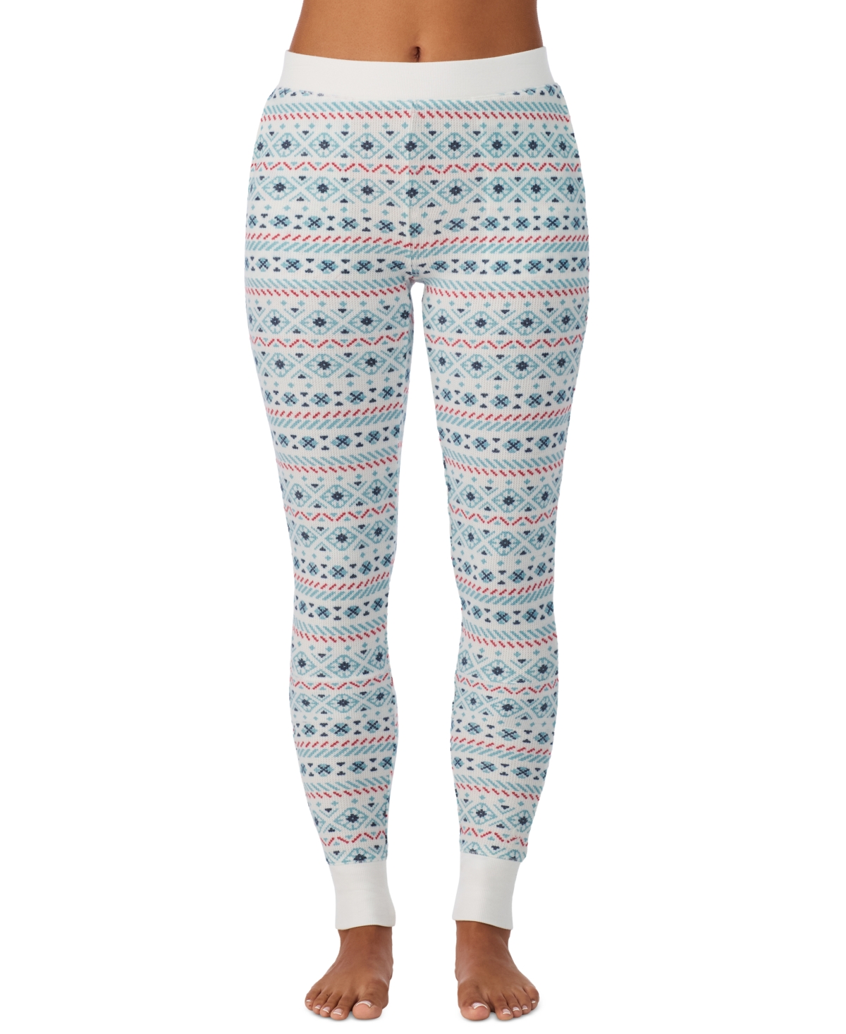 Cuddl Duds Women’s Cozy Waffle-Knit Thermal Stretch Leggings – Ivory Cuddl Duds Women’s Cozy Waffle-Knit Thermal Stretch Leggings – Ivory