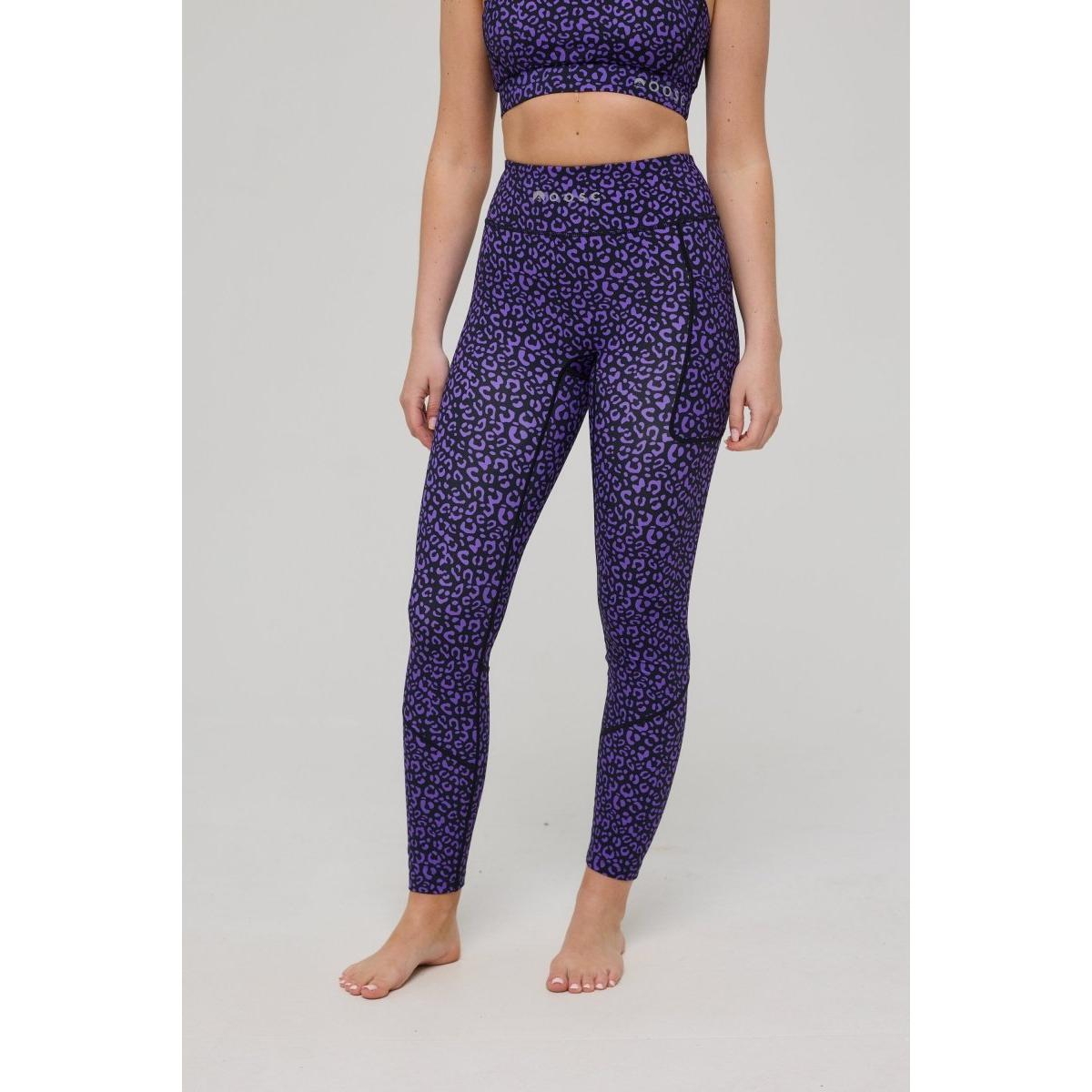 Oosc Women’s Infinite High Waisted Leggings – Purple Leopard – Purple leopard Oosc Women’s Infinite High Waisted Leggings – Purple Leopard – Purple leopard