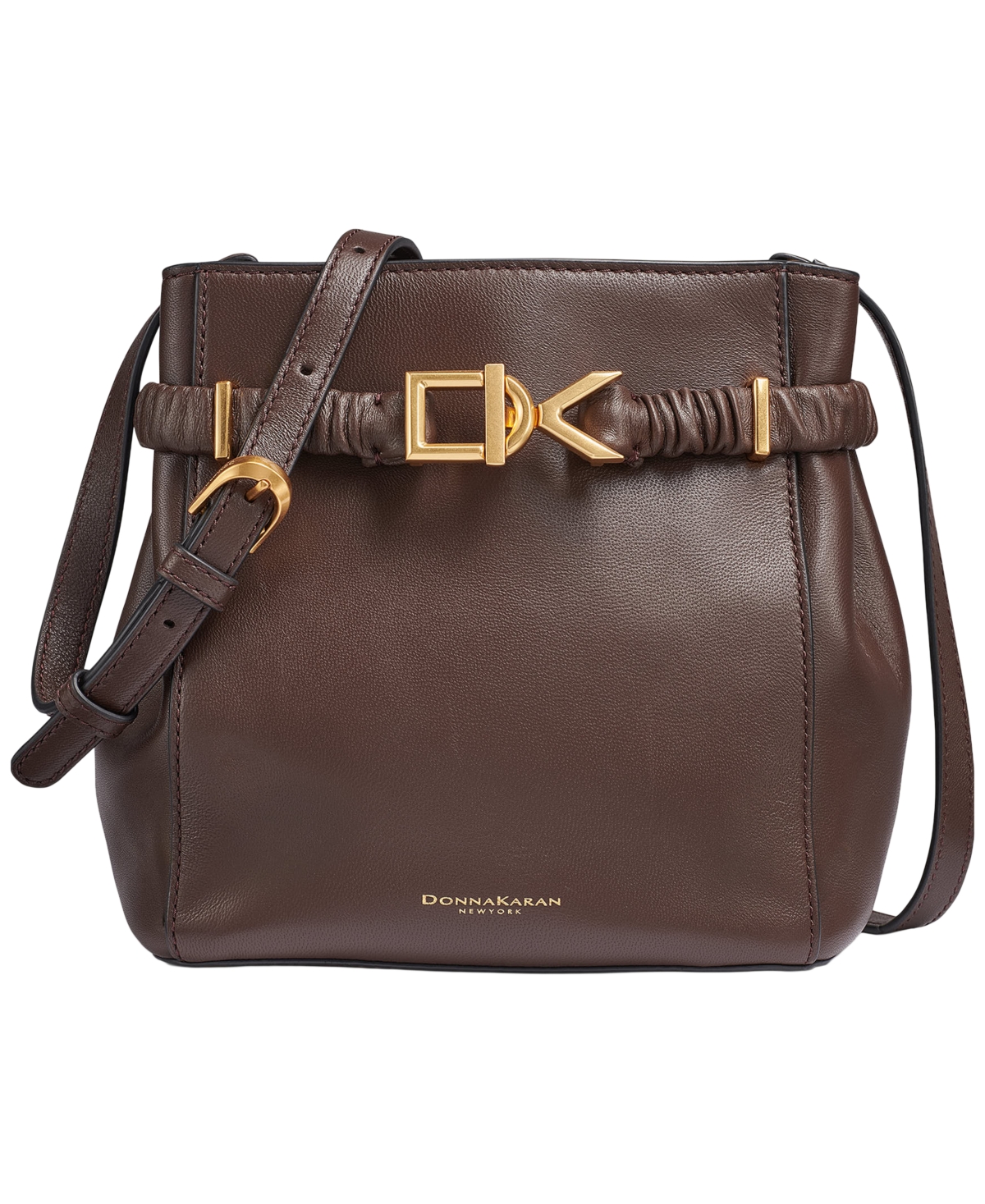 Donna Karan New York Gingham Small Crossbody Handbag – Umber Donna Karan New York Gingham Small Crossbody Handbag – Umber
