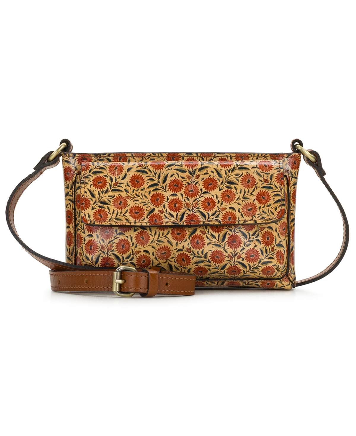 Patricia Nash Dovera Mini Leather Crossbody – Scandi Antique Ochre Patricia Nash Dovera Mini Leather Crossbody – Scandi Antique Ochre