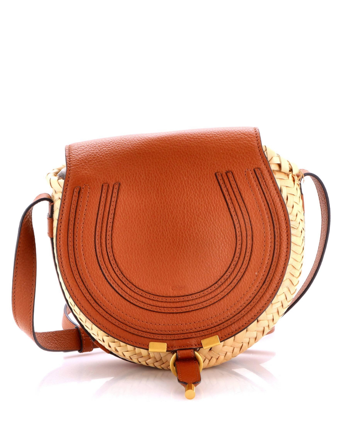 Pre-Owned Chloe Small Marcie Basket Crossbody Bag Raffia and Leather – Brown Pre-Owned Chloe Small Marcie Basket Crossbody Bag Raffia and Leather – Brown