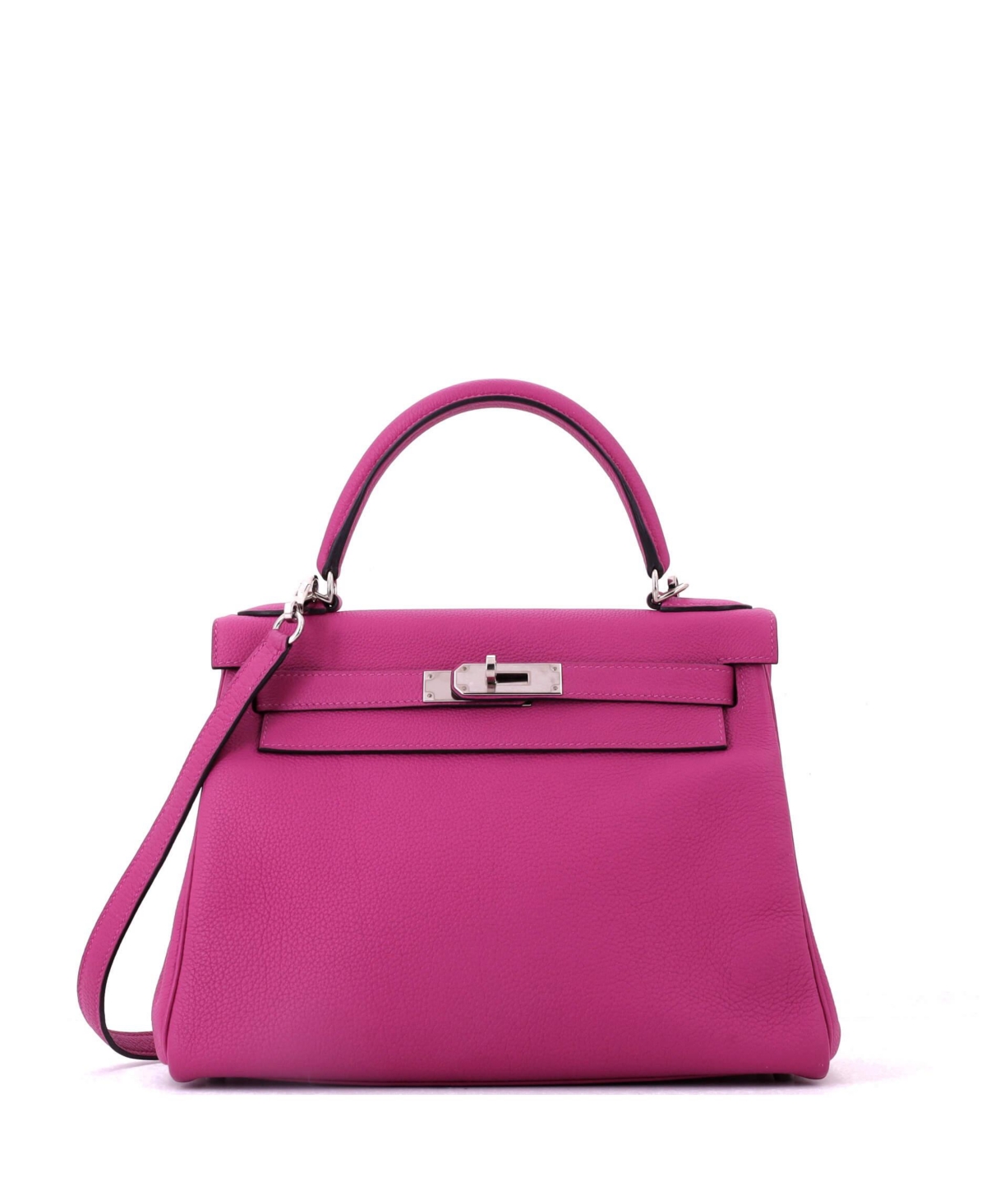 Pre-Owned HERMES Kelly 28 Handbag Pink Togo with Palladium Hardware – Pink