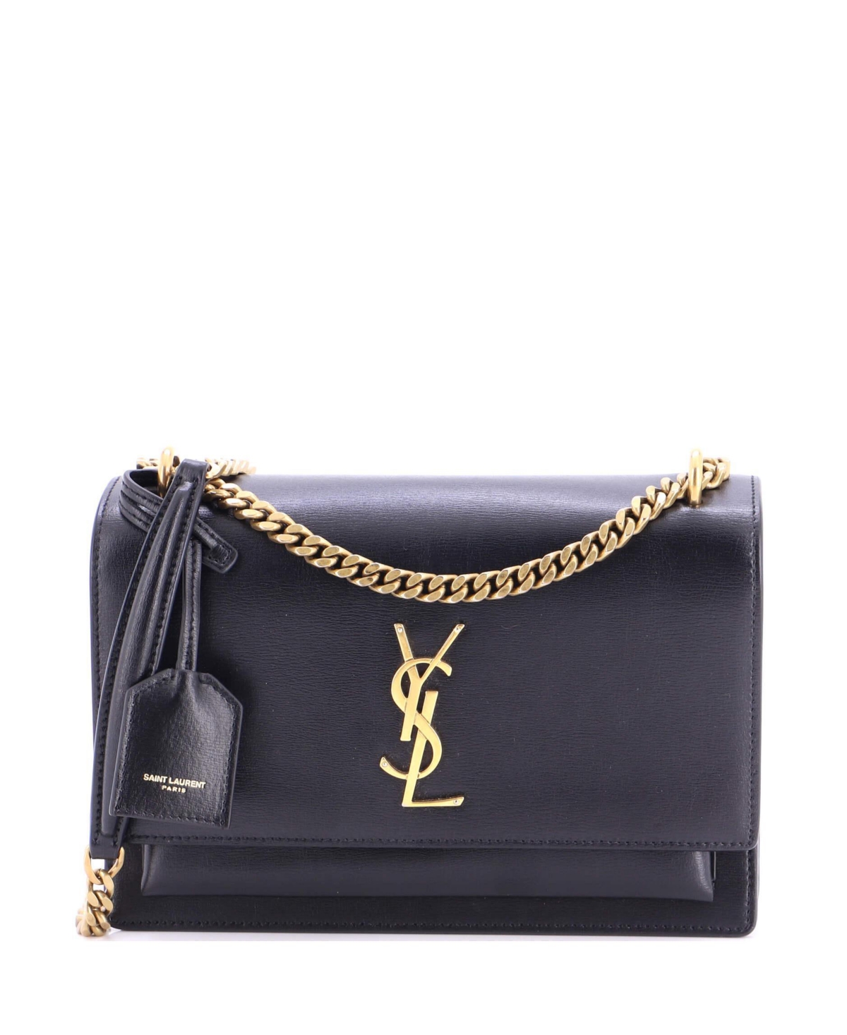 Pre-Owned Saint Laurent Medium Sunset Crossbody Bag Leather – Black Pre-Owned Saint Laurent Medium Sunset Crossbody Bag Leather – Black