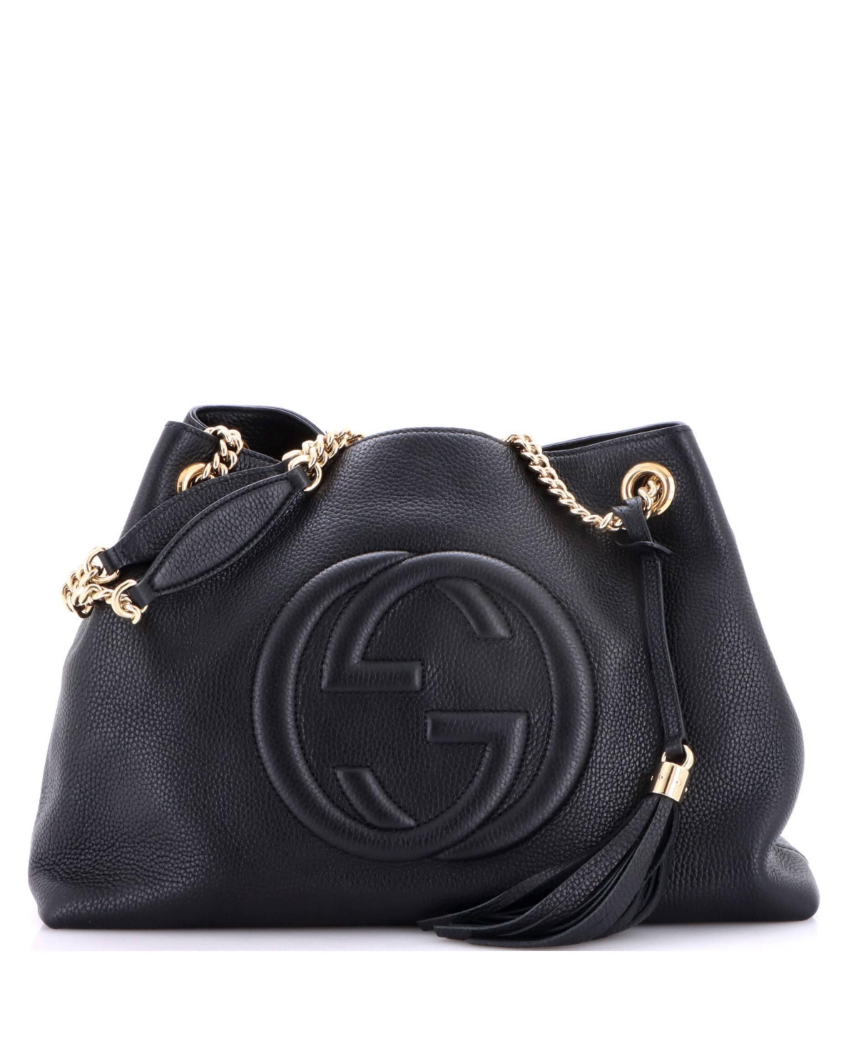 Pre-Owned Gucci Medium Soho Chain Strap Shoulder Bag Leather – Black