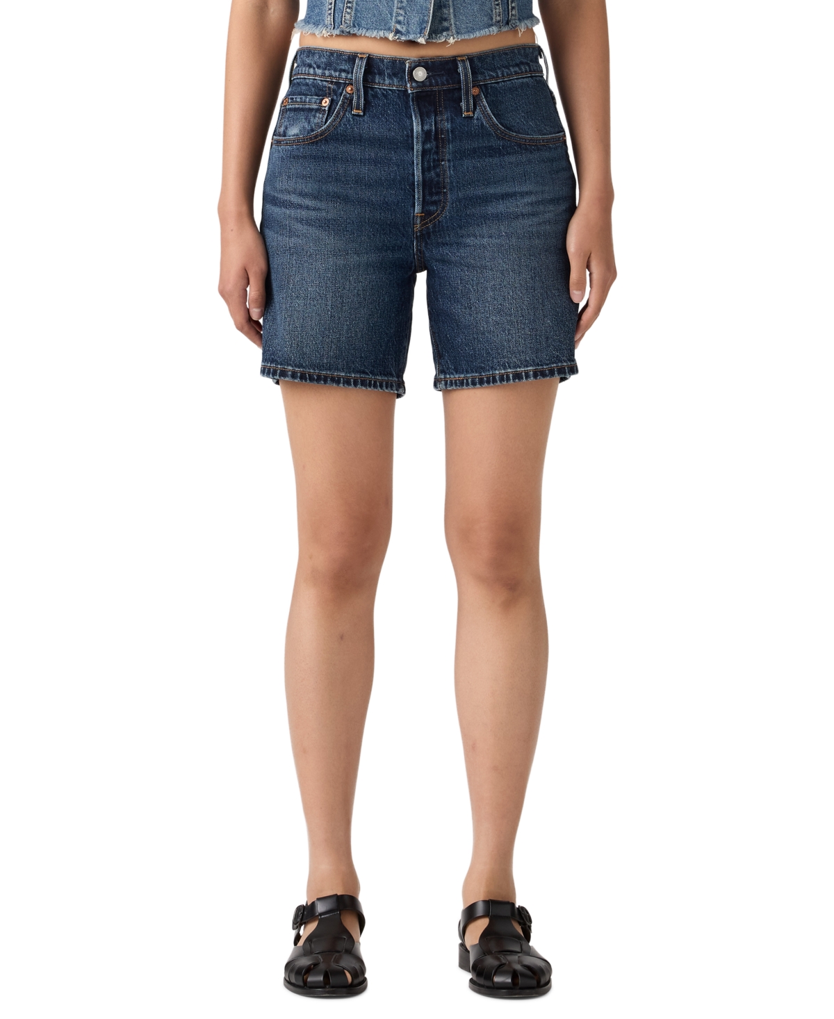 Levi’s 501 Mid-Thigh High Rise Straight Fit Denim Shorts – Believe Not Short Levi’s 501 Mid-Thigh High Rise Straight Fit Denim Shorts – Believe Not Short