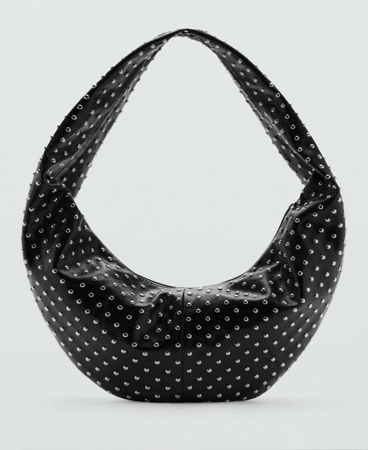 Mango Women’s Oval Studded Shoulder Bag – Black Mango Women’s Oval Studded Shoulder Bag – Black