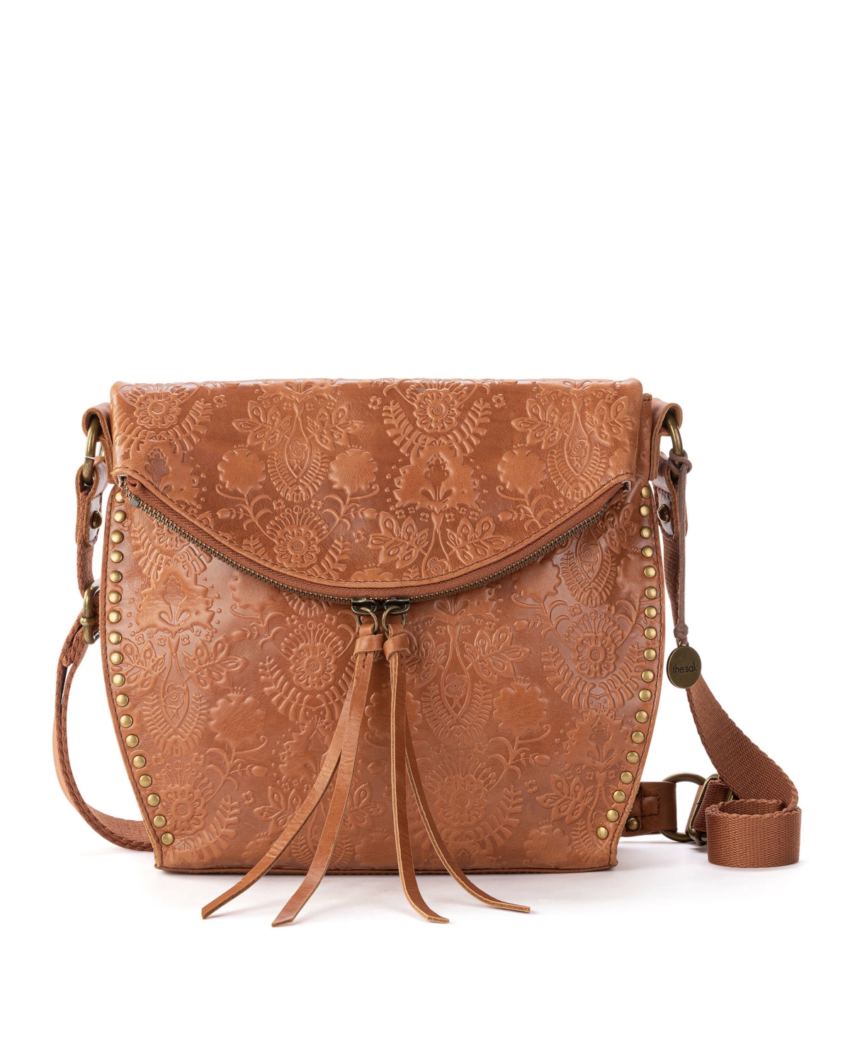 The Sak Women’s Silverlake Leather Crossbody Bag – Tobacco Floral Emboss The Sak Women’s Silverlake Leather Crossbody Bag – Tobacco Floral Emboss