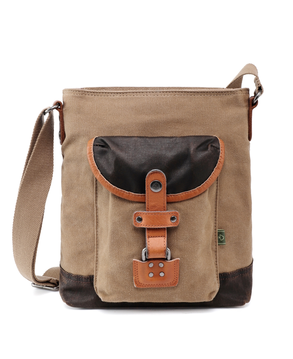 Tsd Brand Tapa Canvas Crossbody Bag – Brown