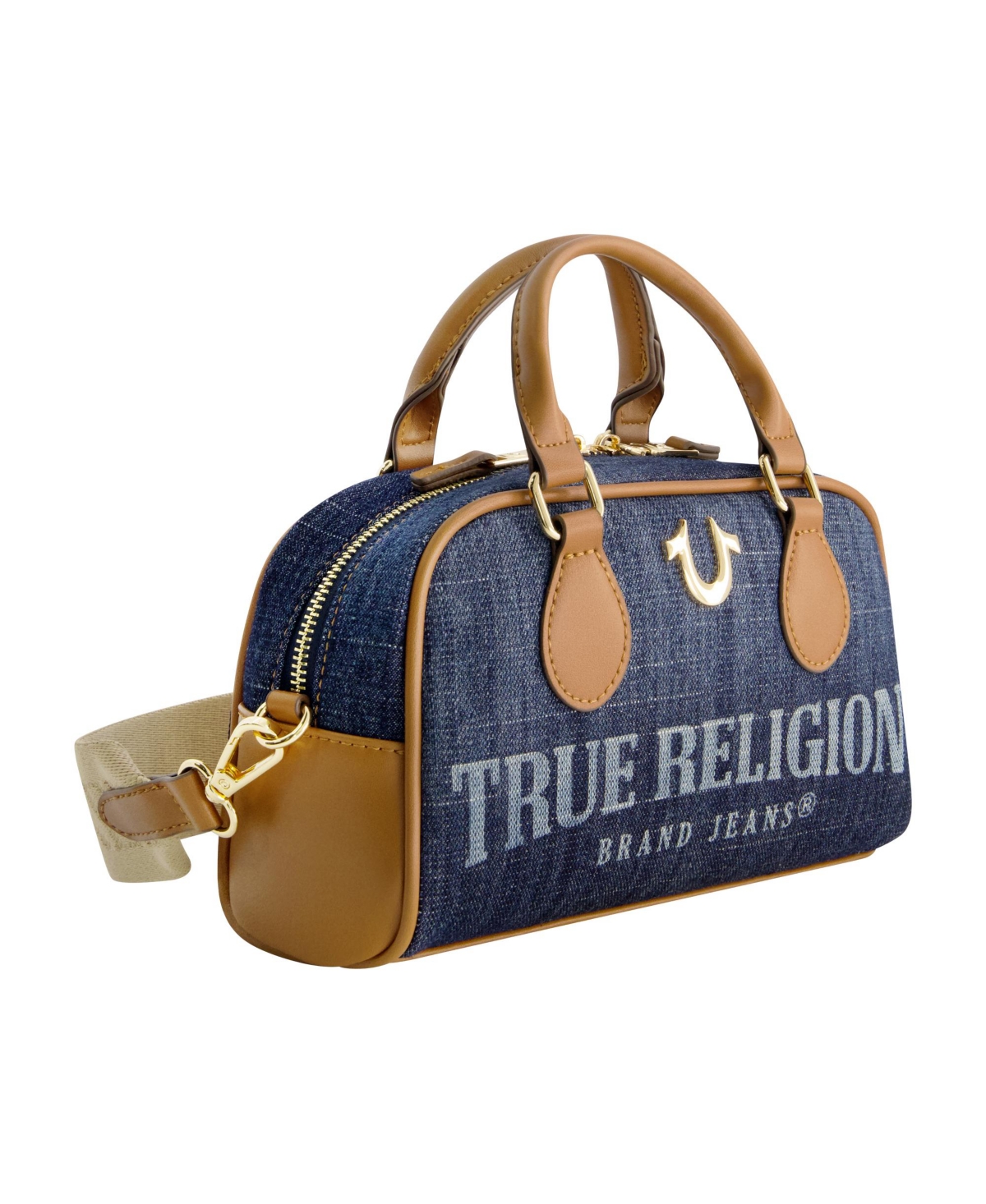 True Religion Denim Logo Mini Satchel Crossbody Bag – Dark Blue True Religion Denim Logo Mini Satchel Crossbody Bag – Dark Blue