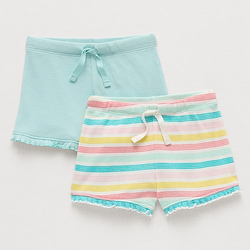 Okie Dokie Toddler & Little Girls 2 Pack Pull-On Short, 3t, Blue
