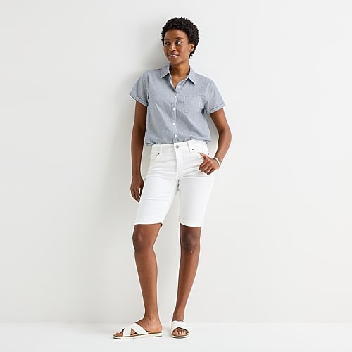 St. John’s Bay Womens 11″ Bermuda Short, 18, White St. John’s Bay Womens 11″ Bermuda Short, 18, White