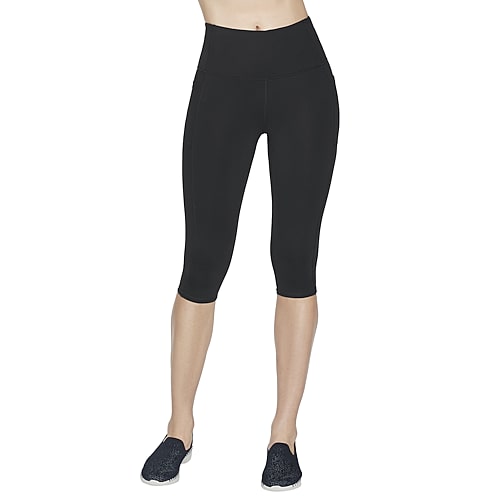Skechers Women’s Go Walk Capri Legging, Medium, Black Skechers Women’s Go Walk Capri Legging, Medium, Black