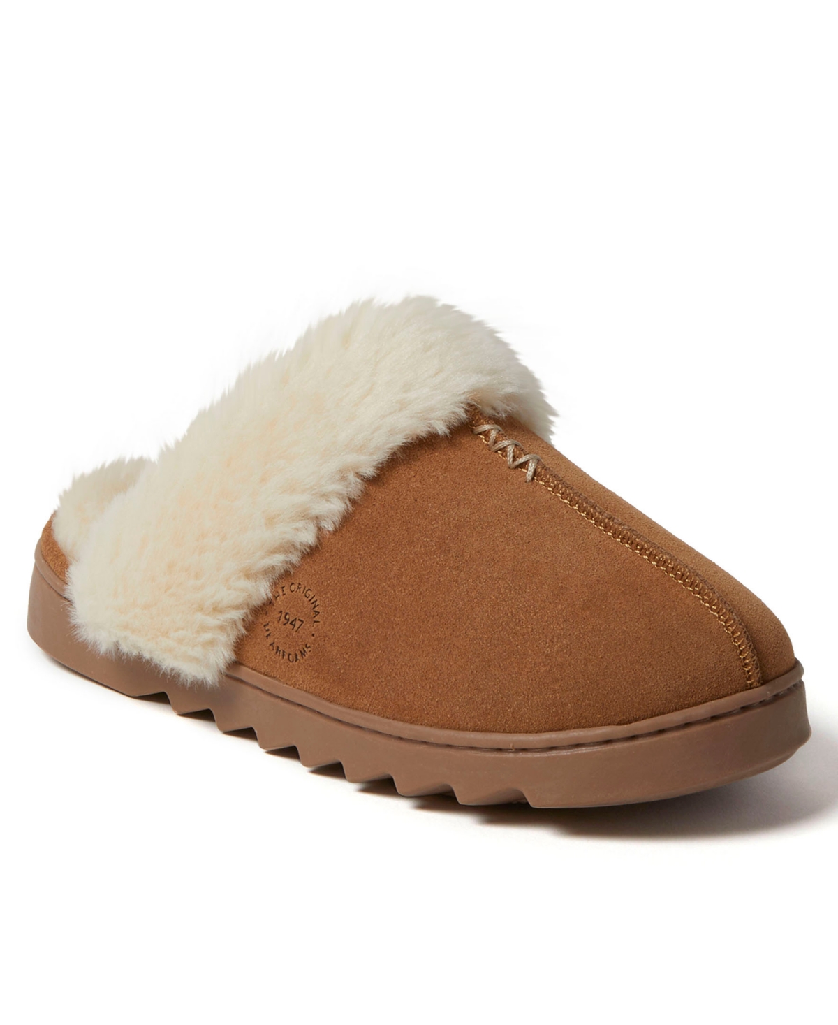 Dearfoams Women’s Helena Genuine Suede Scuff House Shoe Slipper – Chestnut Dearfoams Women’s Helena Genuine Suede Scuff House Shoe Slipper – Chestnut