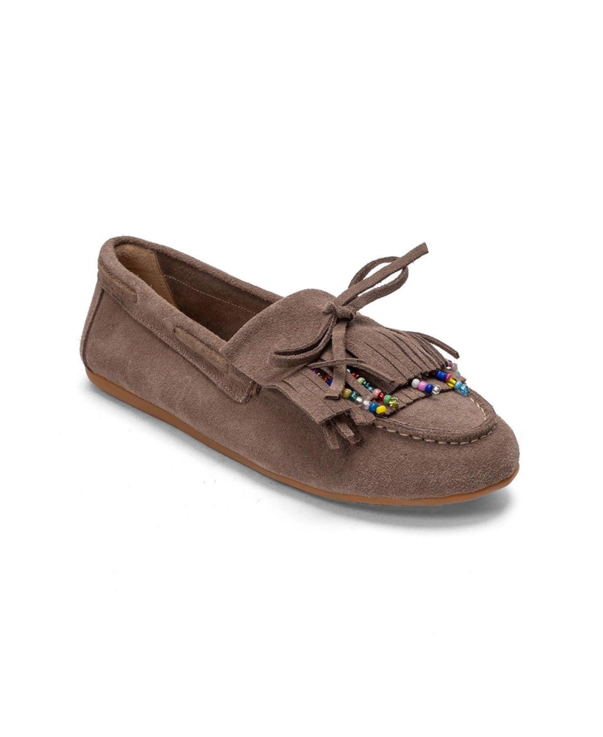 Forever & Always Shoes Women’s Evelyn Leather Loafer – Mink suede