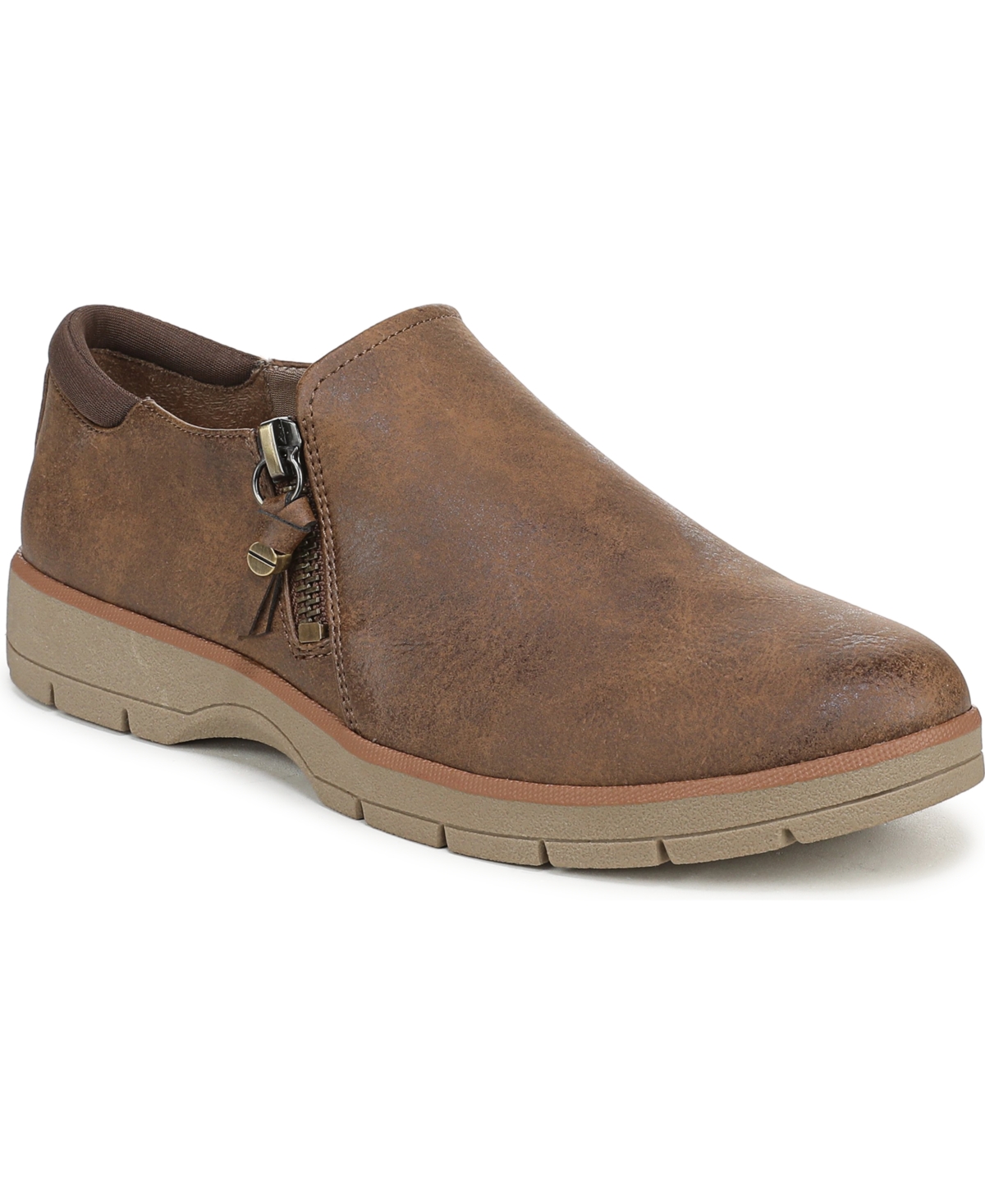 Dr. Scholl’s Women’s Nice Day Now Slip On Shoes – Mid Brown Faux Leather
