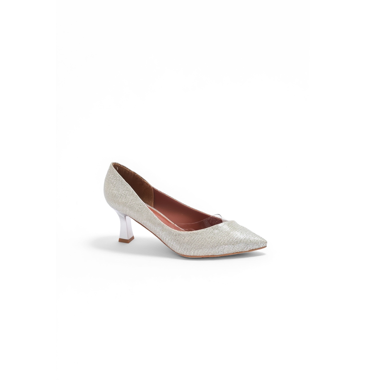 Prologue Shoes Women’s Vera Pointed Toe Pump – Light beige glitter faux