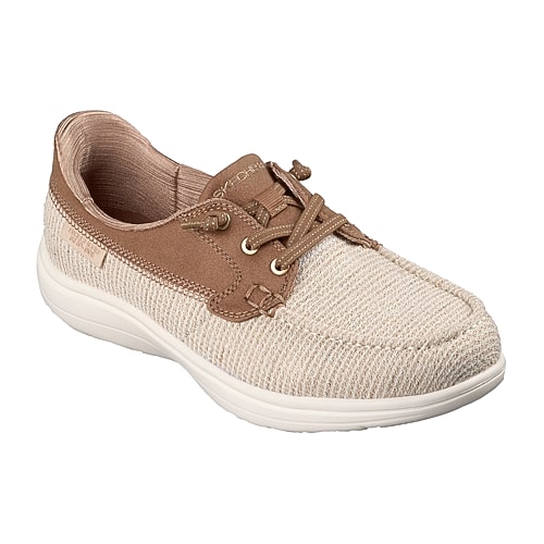 Skechers Hands Free Slip-Ins On The Go Flex Radiant Hermosa Womens Boat Shoes, 8 Medium, White