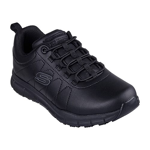 Skechers Nampa Beja Womens Round Closed Toe Work Shoes, 10 Medium, Black