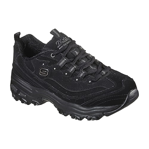 Skechers D’Lites Play On Womens Walking Shoes, 8 Medium, Black Skechers D’Lites Play On Womens Walking Shoes, 8 Medium, Black