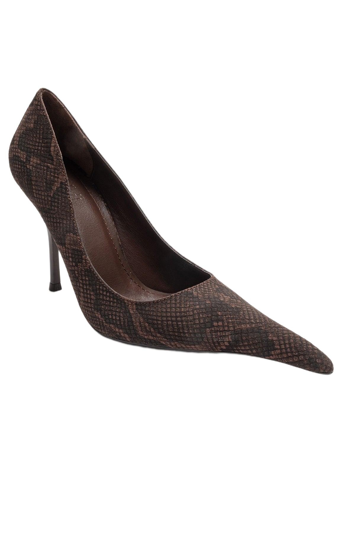 Prologue Shoes Luce Pointed Toe Stiletto Pump – Brown pattern Prologue Shoes Luce Pointed Toe Stiletto Pump – Brown pattern