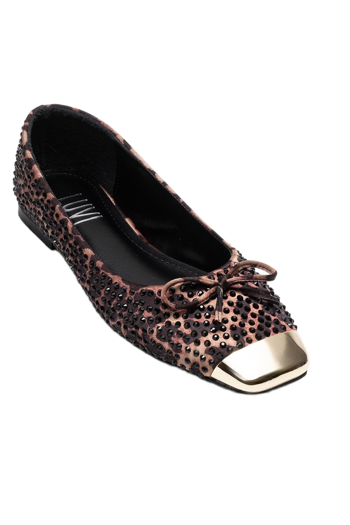 Prologue Shoes Women’s Abra Bow Ballet Flat – Leopard