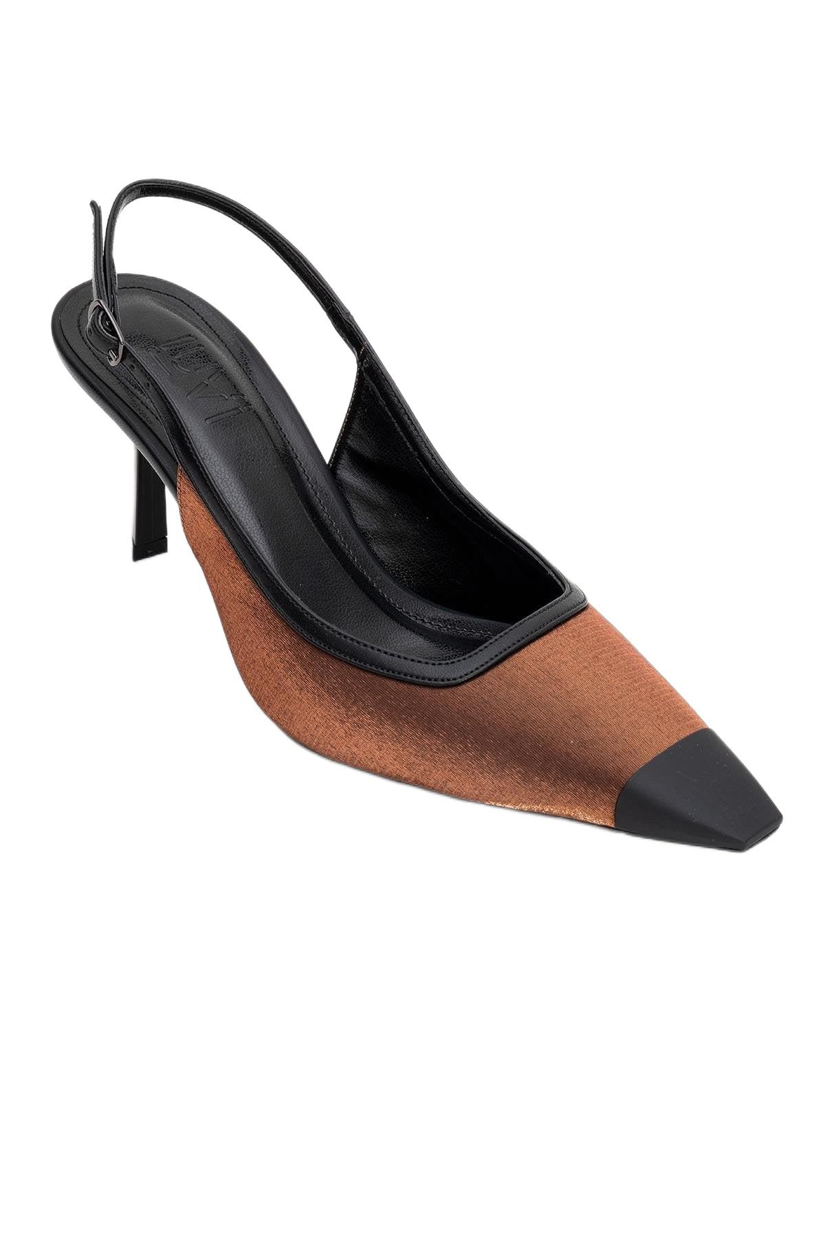Prologue Shoes Women’s Alive Satin Pointed Toe Pump – Copper satin