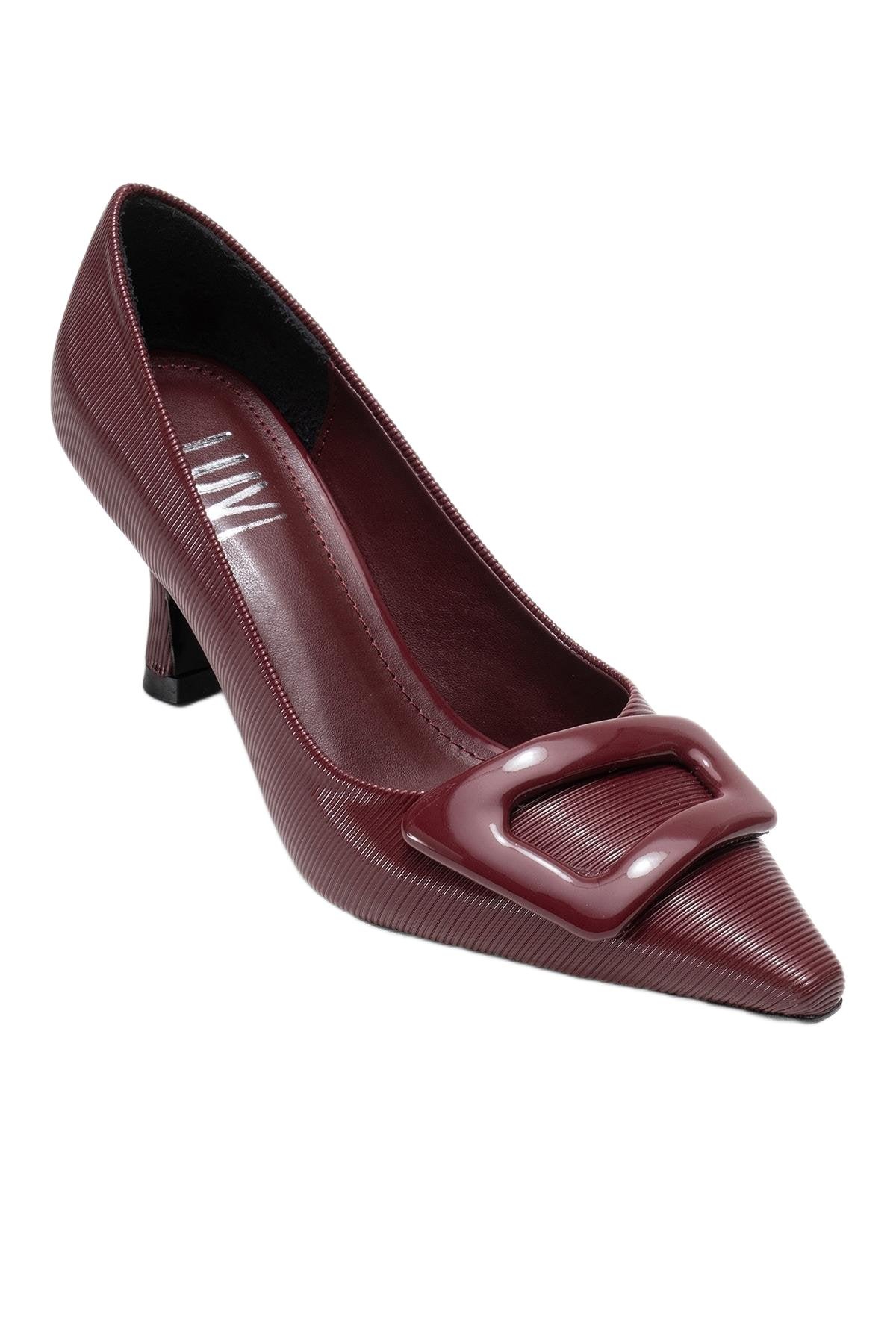 Prologue Shoes Women’s Astra Buckle Pointed Toe Pump – Burgundy Prologue Shoes Women’s Astra Buckle Pointed Toe Pump – Burgundy