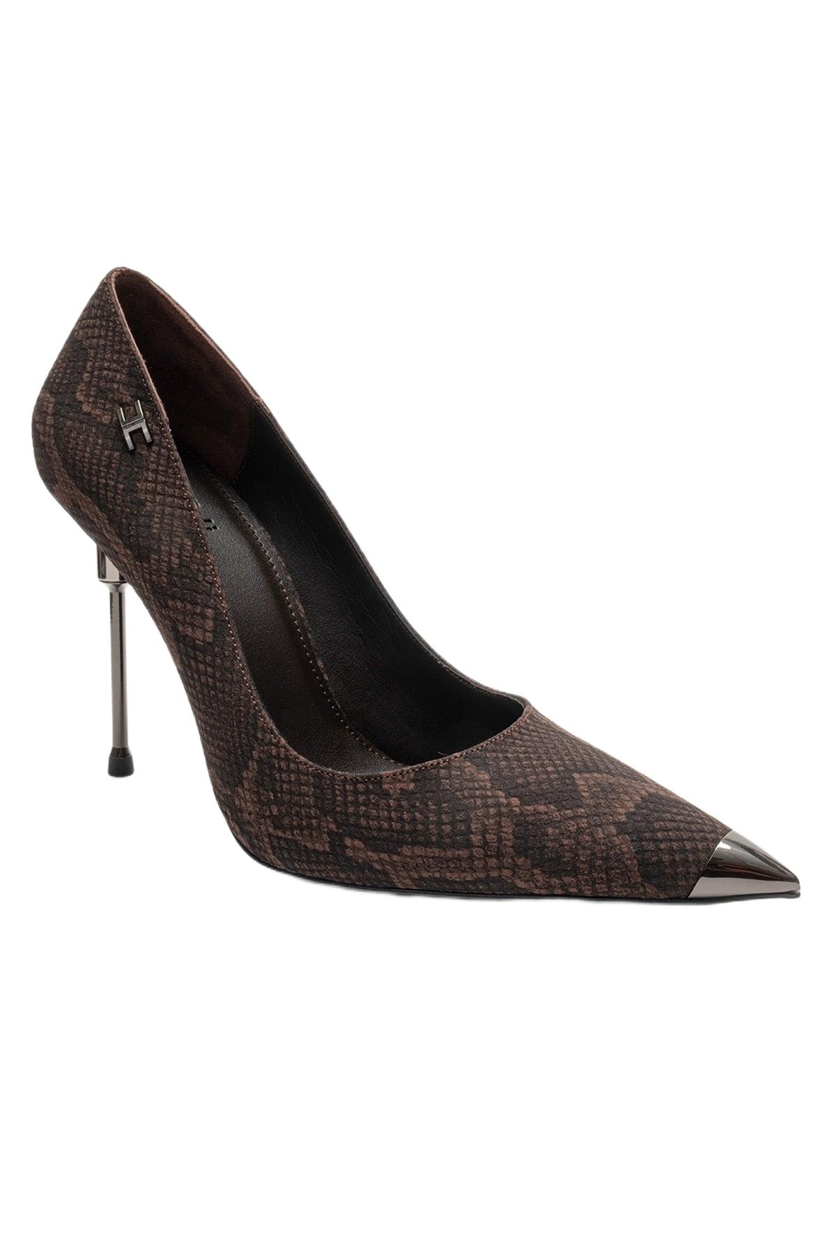Prologue Shoes Womens Carlas Stiletto Pump – Brown pattern