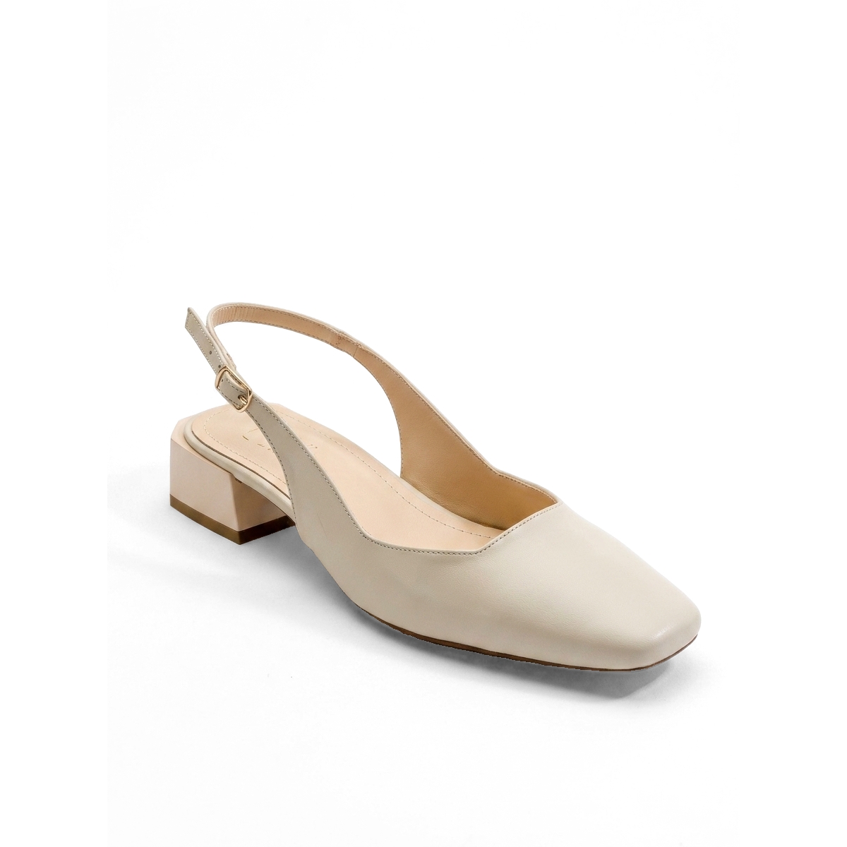 Prologue Shoes Women’s State Round Toe Slingback Pump (Women) – Beige