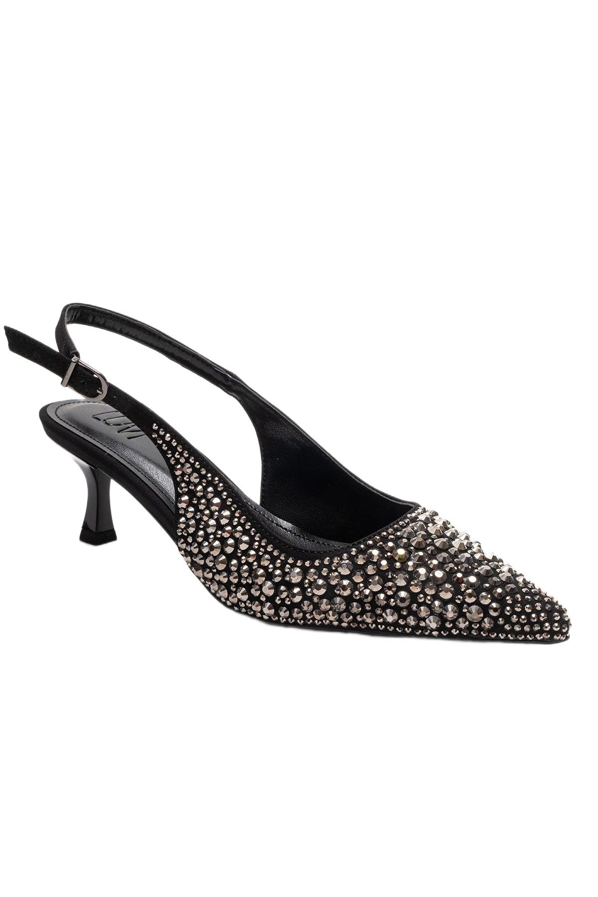 Prologue Shoes Women’s Thea Slingback Pointed Toe Pump – Black