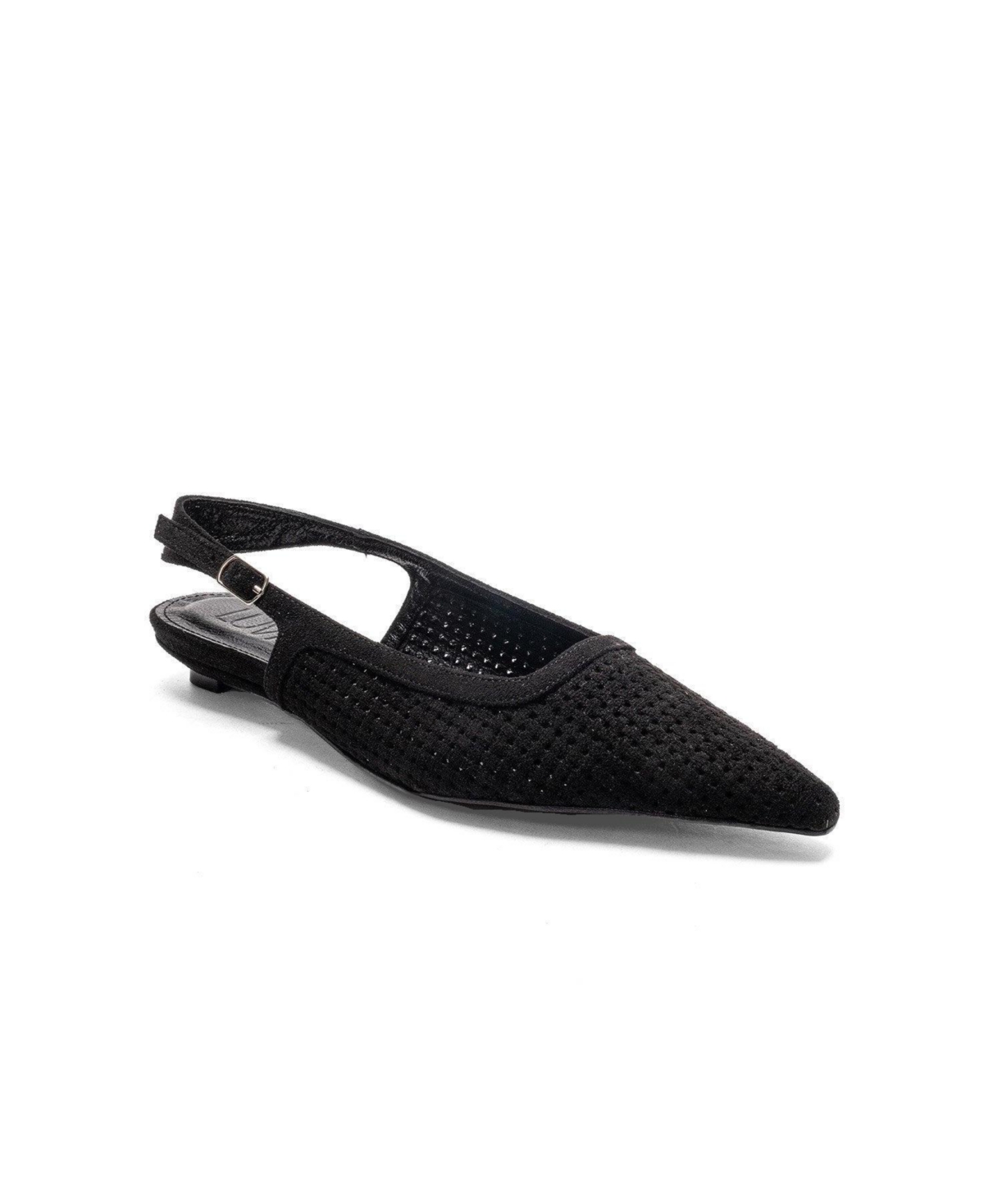 Prologue Women’s Shoes Aviva Slingback Pointed Toe Pump – Black suede