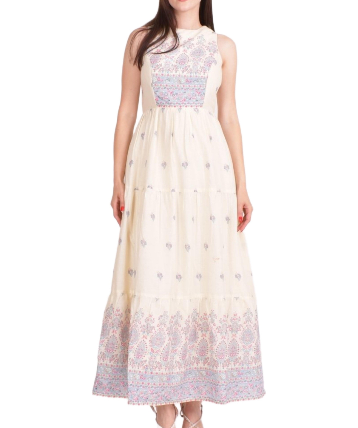 Raas Women’s Caitlin Cotton Maxi Dress – White Raas Women’s Caitlin Cotton Maxi Dress – White
