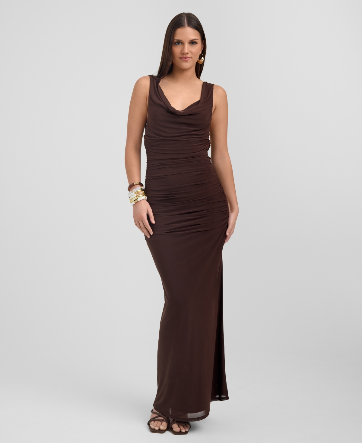 Rachel Rachel Roy Women’s Cowl Neck Maxi Dress – Coffee Bean