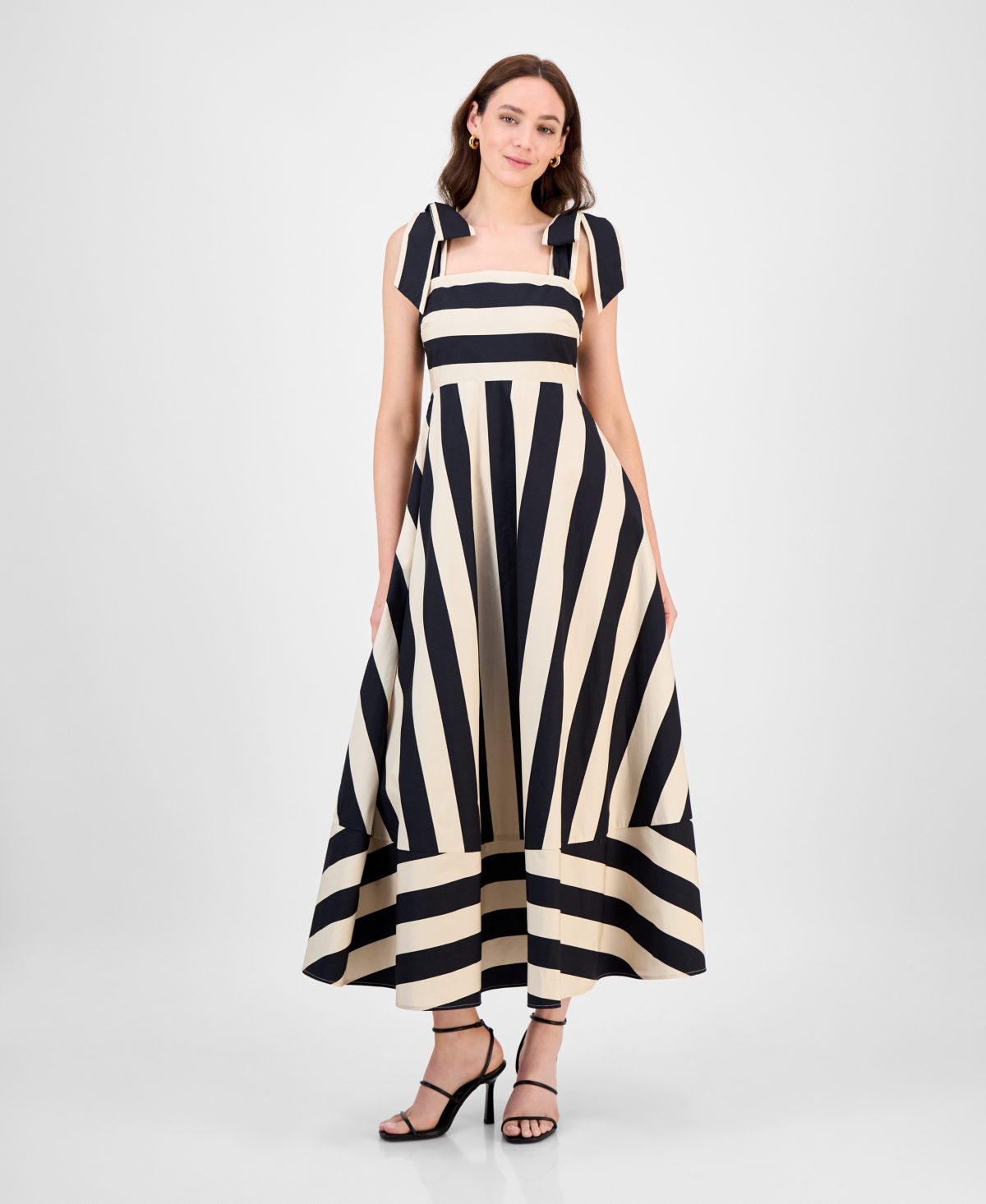 Rachel Rachel Roy Women’s Shasha Striped Cotton Dress – Black Beige Rachel Rachel Roy Women’s Shasha Striped Cotton Dress – Black Beige