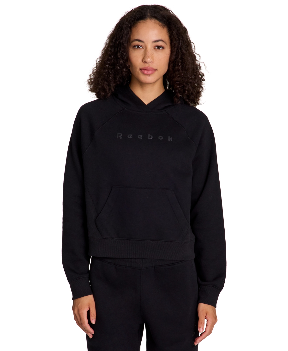 Reebok Women’s Kangaroo Pocket Hoodie – Black