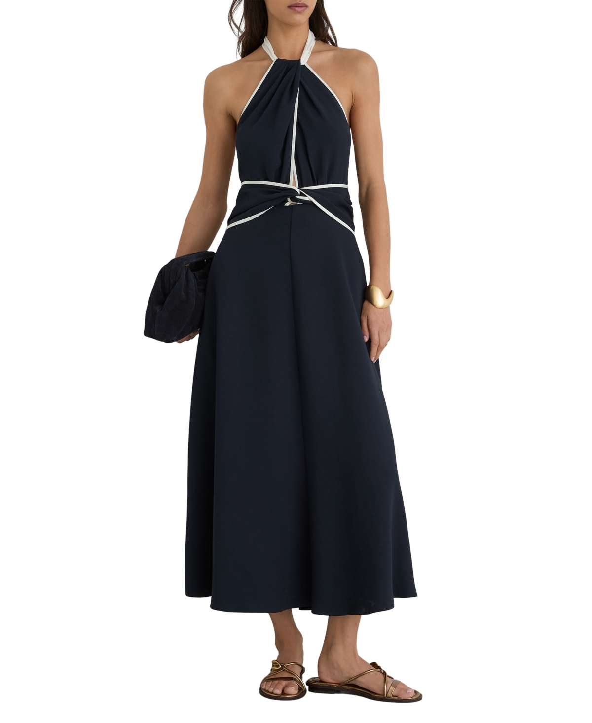 Reiss Women’s Blair Midi Dress – Navyivory Reiss Women’s Blair Midi Dress – Navyivory