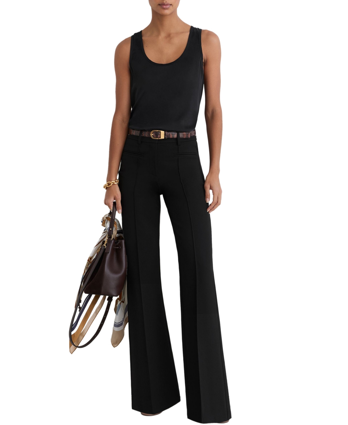 Reiss Women’s Claude High-Rise Flared pants – Black Reiss Women’s Claude High-Rise Flared pants – Black