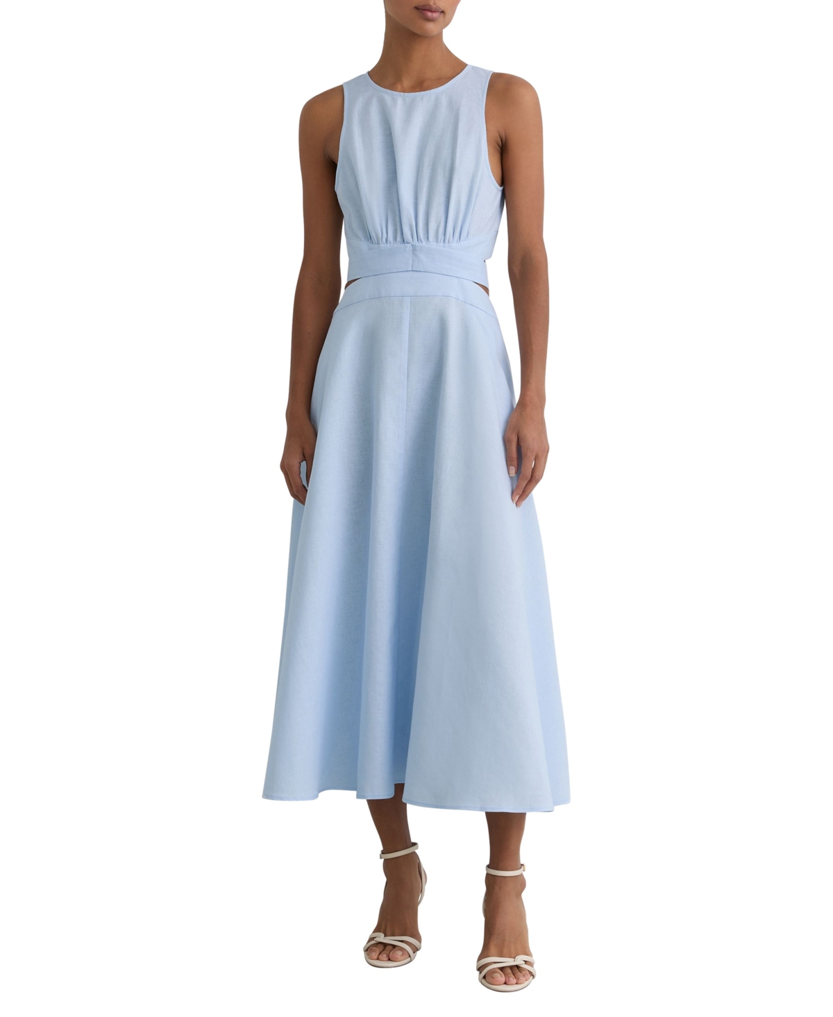 Reiss Women’s Hazel Fit & Flare Cutout Midi Dress – Blue
