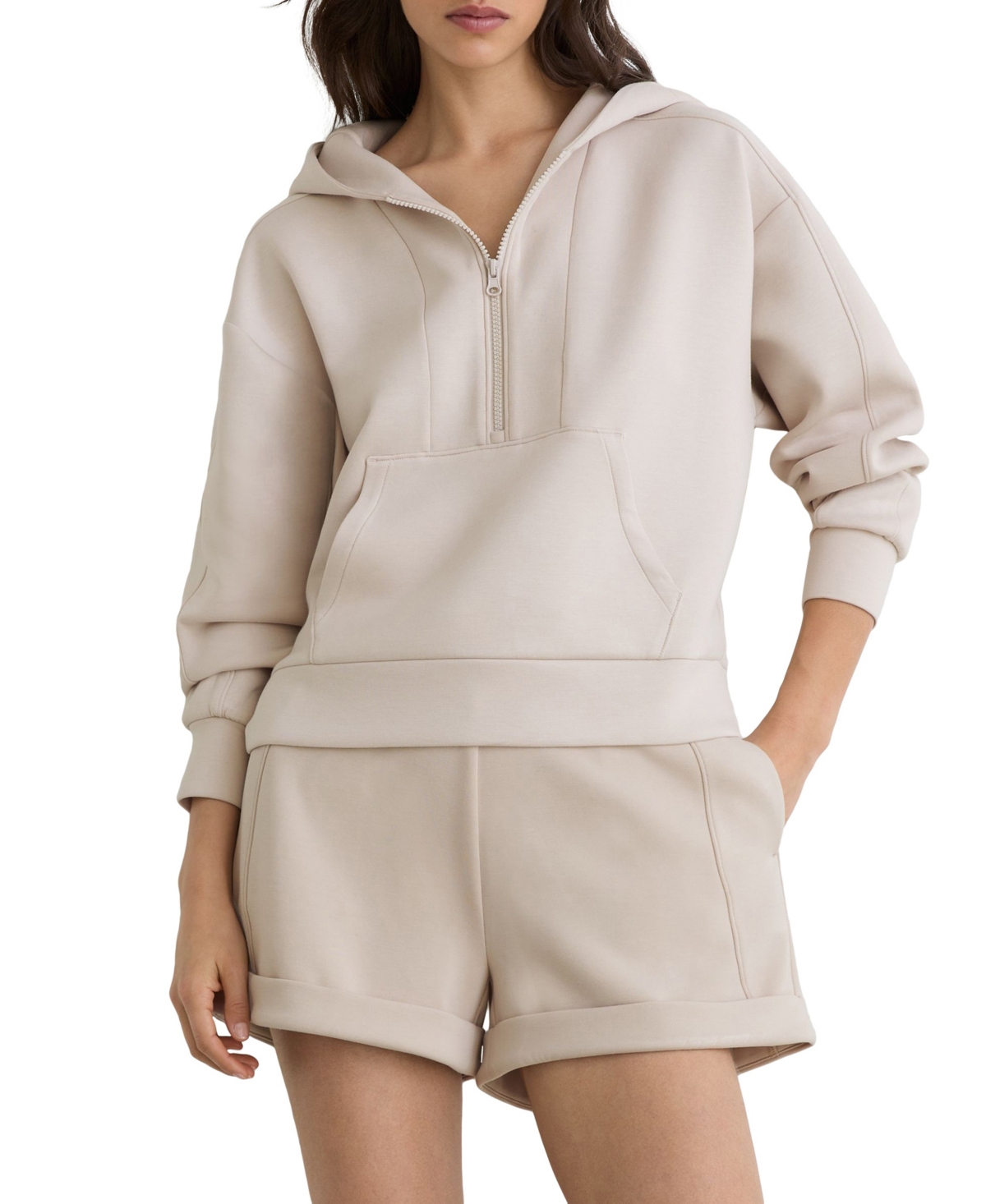 Reiss Women’s Lockie Knit Hoodie – Stone Neutral Reiss Women’s Lockie Knit Hoodie – Stone Neutral