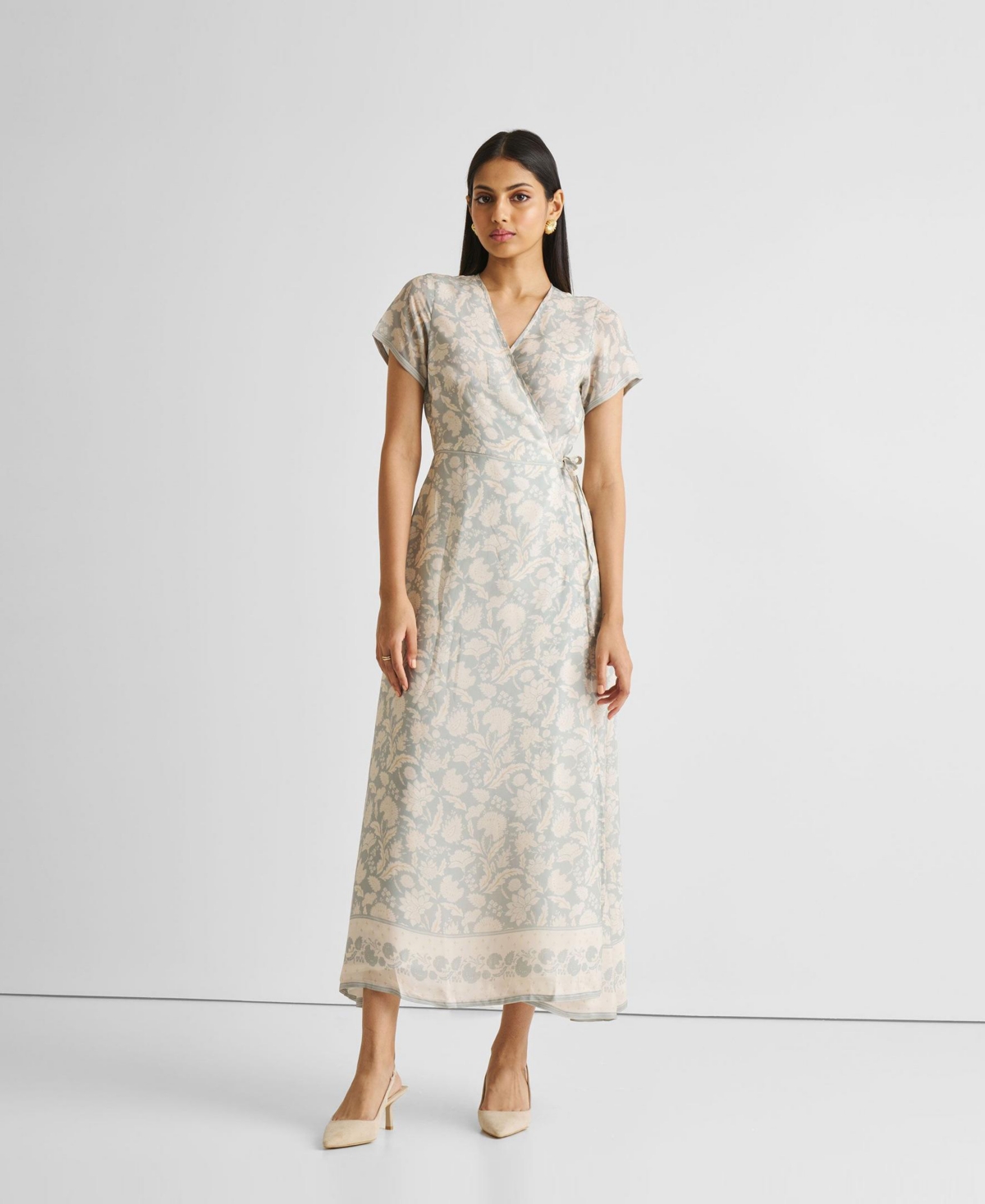 Reistor Women’s Maxi Wrap Dress – Light blue Reistor Women’s Maxi Wrap Dress – Light blue