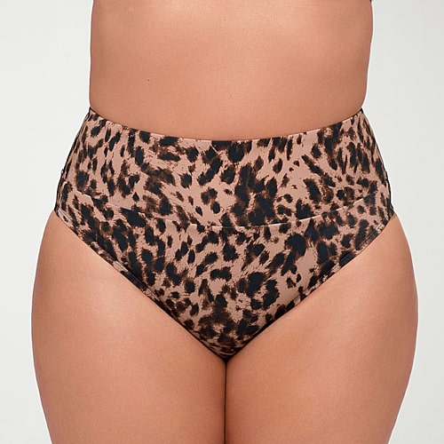 S3 Swim Womens Animal Moderate Coverage High Waist Bikini Swimsuit Bottom, Medium, Brown S3 Swim Womens Animal Moderate Coverage High Waist Bikini Swimsuit Bottom, Medium, Brown